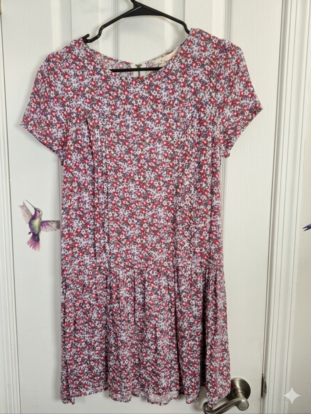 Coincidence & Chance UO Drop Waist Floral Mini Dress boho Whimsigoth Rayon S